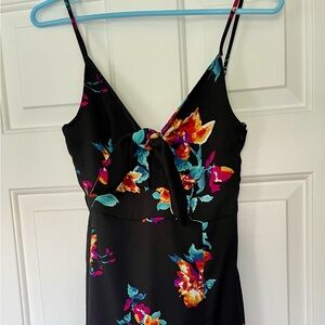 One Clothing, XS short black dress with floral accent